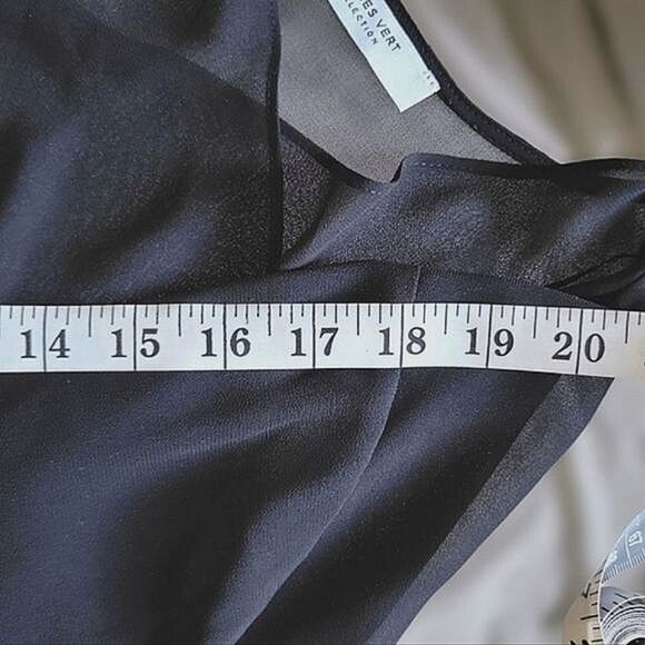 Jacques Vert black sheer chiffon shawl wrap jacket - Picture 11 of 11